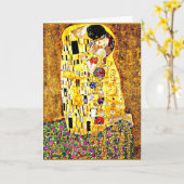 De Kus, beroemd schilderij van Gustav Klimt Kaart (Gele Bloem)