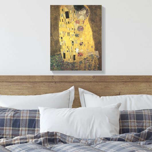 De kus canvas afdruk (Insitu (Slaapkamer))