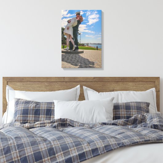 De kus! canvas afdruk (Insitu (Slaapkamer))