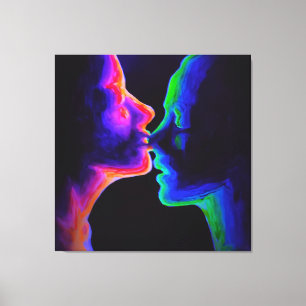 De kus canvas afdruk