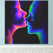 De kus canvas afdruk (Insitu (Houten vloer))