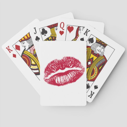 De kus, de rode lips pokerkaarten (Achterkant)