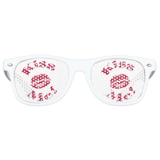 De kus, de rode lips retro zonnebril (Voorkant)