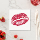 De kus, de rode lips servetten (Insitu)