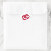 De kus, de rode lips ster sticker (Tas)
