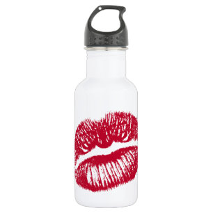 De kus, de rode lips waterfles