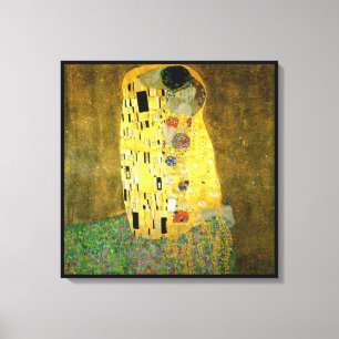 De Kus ~ Gustav Klimt Canvas Afdruk