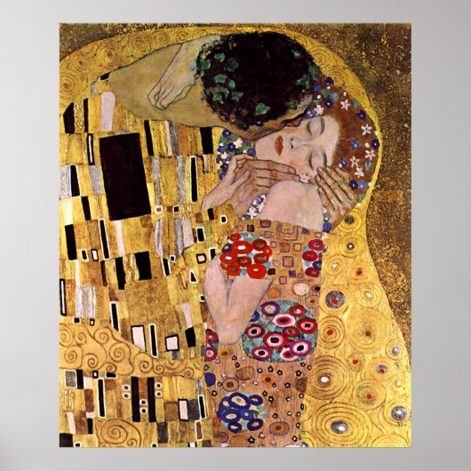 De Kus, Gustav Klimt Poster (Voorkant)