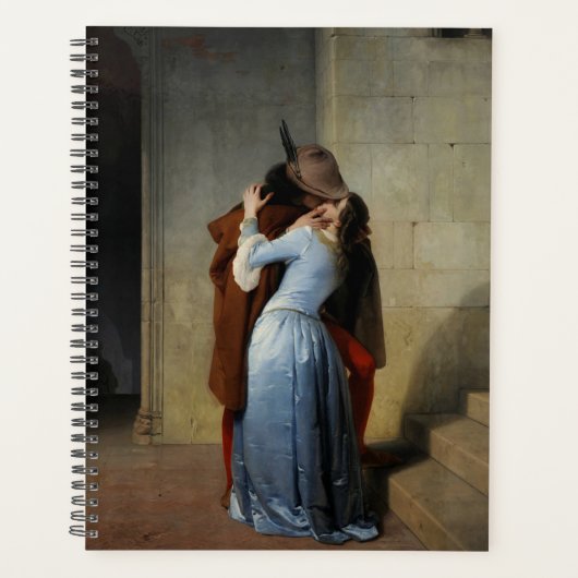 De Kus in Blue Satin Francesco Hayez personaliseer Planner (Voorkant)