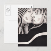 De kus of Love briefkaart (Voorkant / Achterkant)