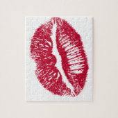 De kus, rode lips legpuzzel (Verticaal)