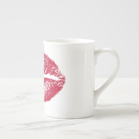 De kus, rode lips porselein kop (Rechts)