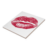 De kus, rode lips tegeltje (Zijkant)