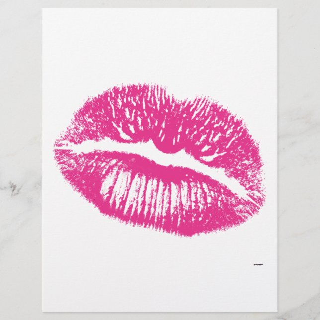 De kus, roze lips (Voorkant)