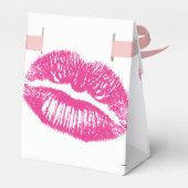 De kus, roze lips bedankdoosjes (Achterkant)