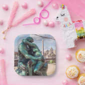 De kus van Auguste Rodin op de Tuileries in Parijs Papieren Bordje (Feest)