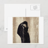 De kus van Edvard Munch lithografie, Briefkaart (Voorkant / Achterkant)