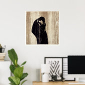 De kus van Edvard Munch lithografie, Poster (Thuiskantoor)