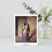 De kus van Francesco Hayez Briefkaart (Staand voorkant)