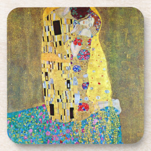 De kus van Gustav Klimt,  Art Nouveau Drankjes Onderzetter