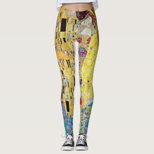 De kus van Gustav Klimt,  Art Nouveau Leggings