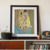 De kus van Gustav Klimt,  Art Nouveau Poster