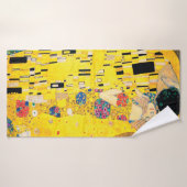 De kus van Gustav Klimt Badhanddoek (Badhanddoek)