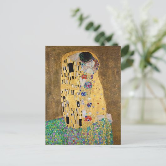 De kus van Gustav Klimt Briefkaart (Staand voorkant)