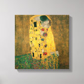 De kus van Gustav Klimt Canvas Afdruk (Voorkant)