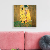 De kus van Gustav Klimt Canvas Afdruk (Insitu (Woonkamer))