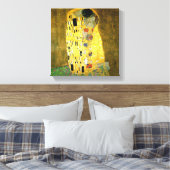 De kus van Gustav Klimt Canvas Afdruk (Insitu (Slaapkamer))
