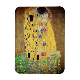 De kus van Gustav Klimt, detail 1 Magneet