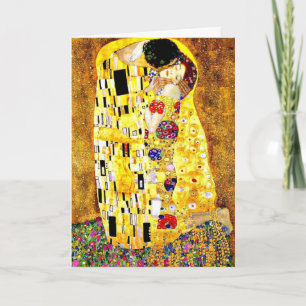 De Kus van Gustav Klimt, fijne kunst Kaart