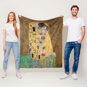 De kus van Gustav Klimt Fleece Deken