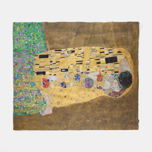 De kus van Gustav Klimt Fleece Deken (Voorkant (Horizontaal))