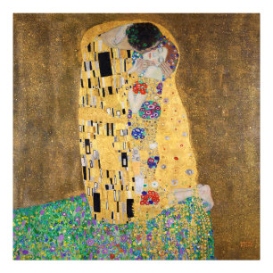 De kus van Gustav Klimt Foto Afdruk