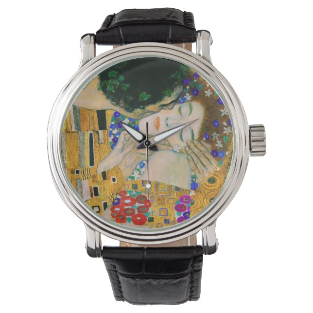 De kus van Gustav Klimt Horloge (Voorkant)