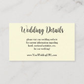 De kus van Gustav Klimt, kunst bruiloft Informatiekaartje (Achterkant)