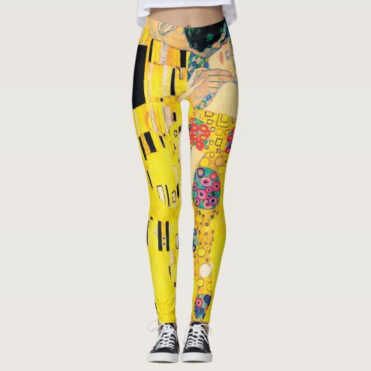 De kus van Gustav Klimt Leggings (Voorkant)