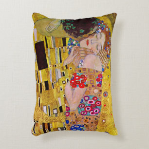 De Kus van Gustav Klimt, Oude Art Nouveau Accent Kussen