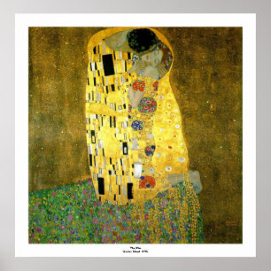 De kus van Gustav Klimt Poster