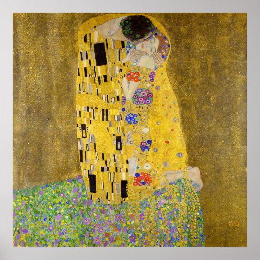 De kus van Gustav Klimt Poster (Voorkant)