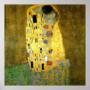 De kus van Gustav Klimt Poster