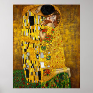 De kus van Gustav Klimt Poster