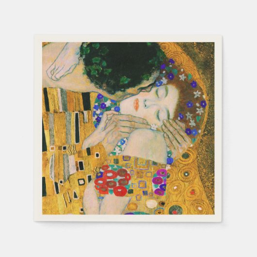 De kus van Gustav Klimt Servet (Voorkant)