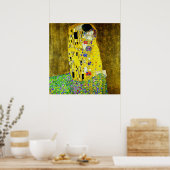 De Kus van Gustav Klimt, symboliserende schilder, Poster (Keuken)