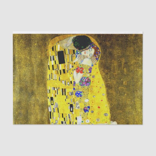 De Kus van Gustav Klimt, symboliserende schilder, Tissuepapier (Voorkant)