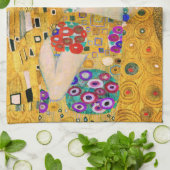De kus van Gustav Klimt Theedoek (Gevouwen)