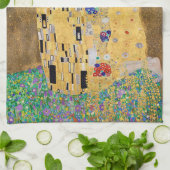 De kus van Gustav Klimt Theedoek (Gevouwen)
