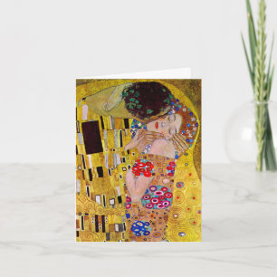 De Kus van Gustav Klimt, Vintage Kunst Trouwdag Bedankkaart